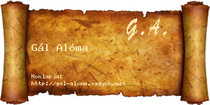 Gál Alóma névjegykártya